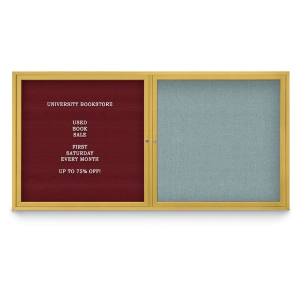 United Visual Products Corkboard, Black/Bronze, 72"x48" UV408PLUS-BRONZE-BLACK - main